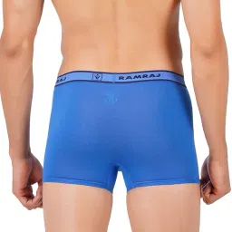 ramraj cotton RAMRAJ Pack of 3 Men's Cotton Trunks – Multicolor, Outer Elastic Waistband Without Pockets image 4