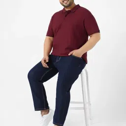 urbano plus Men's Black, White, Maroon Color-Block Regular Fit Full Sleeve Cotton T-Shirt image 4