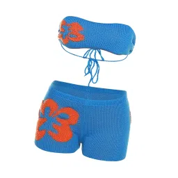 club bollywood VELURA 2Pcs Women Knitted Shorts Set Outfits Stylish Tube Crop Tops M|1 Women Swimsuit|Clothing, Shoes & Accessories|Clothing, Shoes & Accessories image 4