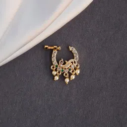 opal touch American Diamond Moti Peacock Nose Screw image 1