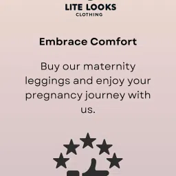 litelooks clothing Women's Cotton Lycra Over Belly Maternity Leggings - Comfortable, Seam-Free, High Waist Support, Stretchable Pregnancy Pants for Pre & Post Pregnancy image 5