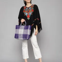 craftbazar Kashmiri Embroidered Cashmillon poncho image 5