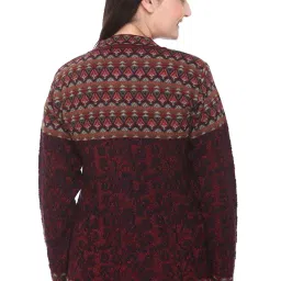 aarbee Round Neck Full Sleeve Woollen Cardigan for Women image 2