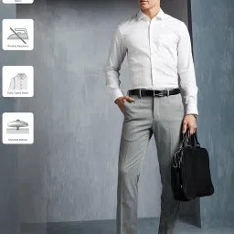 symbol premium Men's Wrinkle-Resistant Regular Fit Cotton Formal Shirt image 2