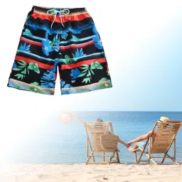 myaddiction Summer Beach Shorts Men Beach Swimsuit for Leisure Time Travel River Tracing Green Red XXXL image 5