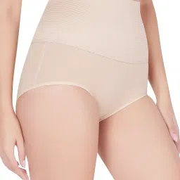 plumbury Women's Cotton High Waist Tummy Tucker Panty for Postpartum | Post Pregnancy Support Tummy Shaping & Trimming Briefs, Size M to XXL image 4