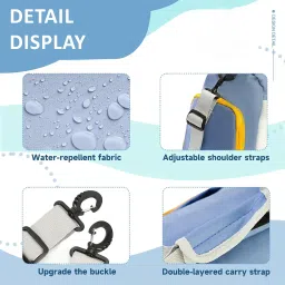 storite Nylon 50 cms Imported Travel Duffle Bag Multi- Pocket Sports Shoulder Bag for Women with Wet Pocket & Shoe Compartment Weekender Overnight Travel Luggage Bag (Blue - 50 x 25 x 27 cm) image 3