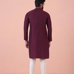 kisah Mens Kurta|Blended Fabric Solid Pattern Fashionable Mens Ethnic Wear|Regular Fit Mandarin Collar Long Sleeves image 3