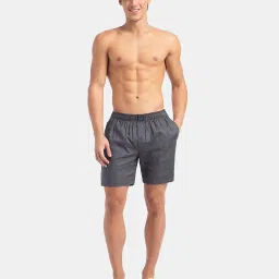jockey HG18 Men's Tencel Lyocell Cotton Checkered Boxer Shorts with Side Pocket image 3