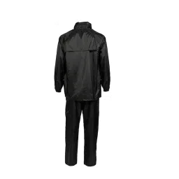 Men's Waterproof Raincoat Set, Unisex Waterproof Polyester Raincoat | Lightweight & Durable | Bike/Scooter Friendly (Black) image 4
