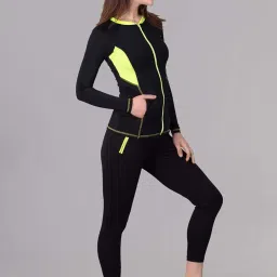 keepfit Longsleeve Zippered Rashguard 2-Piece Padded Swimset for Women |Swimming Suit for Women image 1