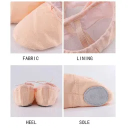 enakshi (label) Ballet Dance Shoes Pointe Shoes Flats Dance Slipper Split Sole Skin Tone 38|Clothing, Shoes & Accessories | Dancewear | Dance Shoes | Ballet image 2