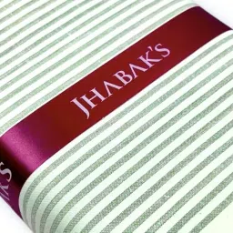 jhabak's Unstitched Striped Shirt Fabric for Men - Cotton Linen Blend Lining Material - Shirt and Kurta Piece Cloth image 1