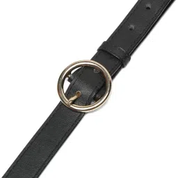 tybelt Women's Adjustable Vegan Leather Belt (Black)| Ladies belt for women Any Occasion | Waist Belt for Women up to 38 Inches (Pack of 1)_49a image 3