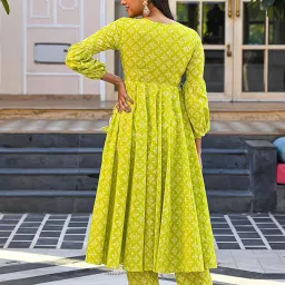 pinkmint Straight Cut Muslin Kurta & Pant with Dupatta for Women l Ethnic Suit with Long Puff Sleeve Kurta Set's image 1