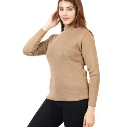 twenty me Winter Wear Casual Solid Acrylic Soft & Warm High Neck Skivvy for Women's image 2