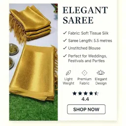 women's glory Womens Kanjivaram Banarasi Silk Saree Blend Woven Zari with Jacquard Woven Unstitched Blouse Piece. image 2