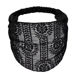 trendynest 3Xwide Flower Turban Headband Headwrap For Women Hair Accessories Black | Womens Accessories | Hair Accessories image 5