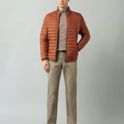 arrow sports Mens Red Solid Long Sleeve Polyester Classic Jacket image 2