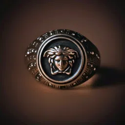 the men thing GORGON CREST RING Royal Series - GORGON CREST RING - Pure Stainless Steel Men’s Steel-Plated Ring – Statement Luxury Jewelry (Size : 19-22-27) image 4