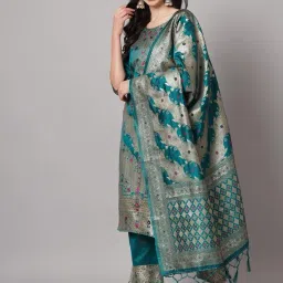 vredevogel Women'S Cotton Silk Jacquard Kurta Set image 2