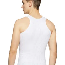 euro Rupa Micra Flash Men White Regular Fit Round Neck Sleeveless Cotton Vest Innerwear, Pack of 3 image 2