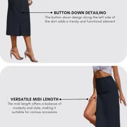 greciilooks Denim Skirt for Women | Long Skirt for Women | Skirt for Women | Skirt for Women Long Length | Pencil Skirt for Women image 4