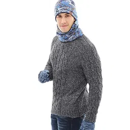 chicone Mens Beanie Scarf Gloves Set Knit Winter Fleece Lining Hat Neck Gaiter Touch Screen Mittens image 1