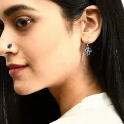 JSAJ STONE NOSEPIN WIRE NOSE PIN IN PURE 92.5 STERLING SILVER image 5