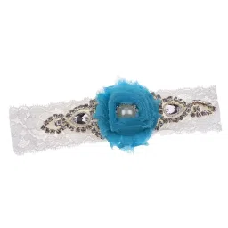 calandis ™ Crystal Pearls Wedding Bridal Lace Garter Girls Woman Hen Party Dress Up Blue | Garters | Bridal Accessories | Wedding & Formal Occasion image 5