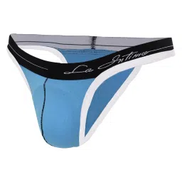 la intimo Nice Fit Anti-Microbial Thong for Man Blue image 2