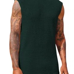 the blazze Men's Fashion Basic Solid Wide Shoulder Sleeveless Workout Gym Training Tank Vest B L2714 image 2