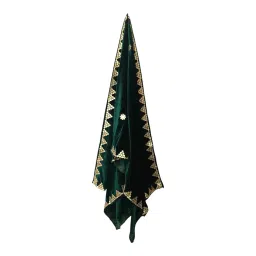 abhikart Traditional Women Velvet Heavy Border Gotapatti Designs Embroidered Classy Stunning Wedding Ceremony Dupatta Chunni Length 2.25m 70cm width image 2