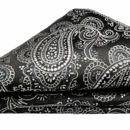 voici France Mens Paisley Cravat ascot NeckTie Pocket Square Microfiber Fabric Free Size image 3