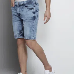 the indian garage co Men's Straight Fit Denim Shorts image 2