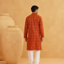 sojanya Men’s Ethnic Motifs Printed Kurta | Designer Traditional Outfit for Navratri, Garba & Indian Festivals image 3