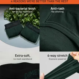 damensch Fresh Mint Solid Underwear for Men, Breathable Innerwear, Cotton Briefs, Anti-Rash Waistband, Moisture Wicking Briefs, Mid-Rise, Peppermint Finished image 1