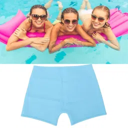 ljcm Women Swim Shorts, Menstrual Swim Shorts Silicone Easy To Wear Seamless Splicing 4 Corner Tear Resistant Leakproof for Water Parks for Summer (Blue) image 1