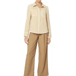 vero moda Women's Cotton Solid Regular Fit Shirt image 4