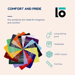 lowercase Paisley Print Cowboy Bandana Handkerchiefs Headband Scarf for Men & Women image 3