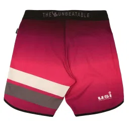 usi universal Men's The Unbeatable 411PS Sublimated Physique Board Shorts, Fitness Shorts, Polyester Elastane Construction, Hook & Loop Fly (Size: Large, Color: Pink) image 1