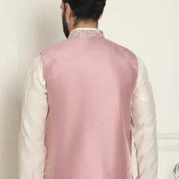 sojanya (Since 1958 Men's Silk Blend Printed ONLY Long Kurta image 3