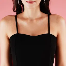 globus Women Sweetheart Neck Abjustable Strappy Shoulder Jumpsuit image 3