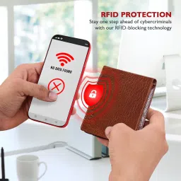 swiss eagle Leather Wallet For Men, Tan, Small, Minimalist image 2