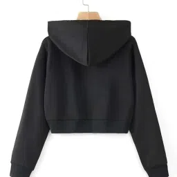 pdkfashions Fashionable Women's Cropped Zipper Hoddie for Winter image 2