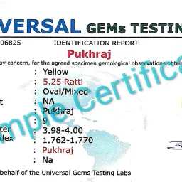 todani jems Pukhraj Stone/Yellow Saphhire in 7.25 Ratti (AAA Quality Gemstone) Energised by Astrologer for Mem and Women image 2