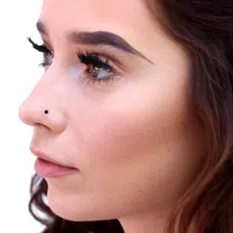 vama FASHIONS White & Black Stone Studded with Piercing Nosepin Set for Pierced stud Tiny ring for girls & Women (Pack of 60 Nose Pin Set 30 White & 30 Black) image 2