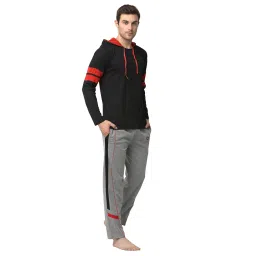 mack jonney Cotton Blend Track suit Co-ord Set For Men With Hodded Full Sleeve T-Shirt and Track Pant-VJ-MNS-TTP-GROUP21 image 1