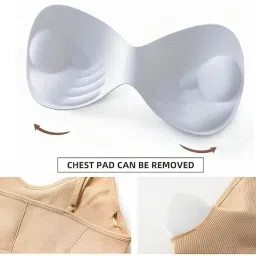 crusila Push Up Wire Free Women Bra – Ultimate Comfort, Seamless Design, Adjustable Fit and Supportive Everyday Wear – Stylish and Breathable Bras for Women and Girls, Sports Yoga Crop Top, Pack of 3 image 4