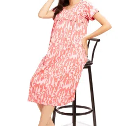 av2 Women Cotton Printed Maternity Nursing & Feeding Nighty -3148 image 5
